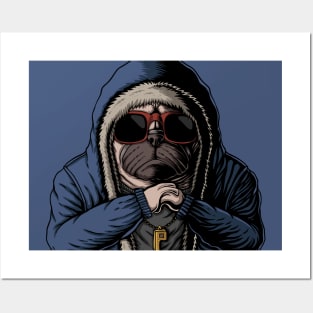 Pug Poker Player Illustration Posters and Art